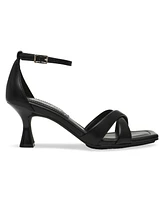 Anne Klein Women's Joss Square Toe Ankle Strap Dress Sandals