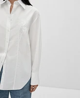 Mango Women's Oversize Poplin Shirt