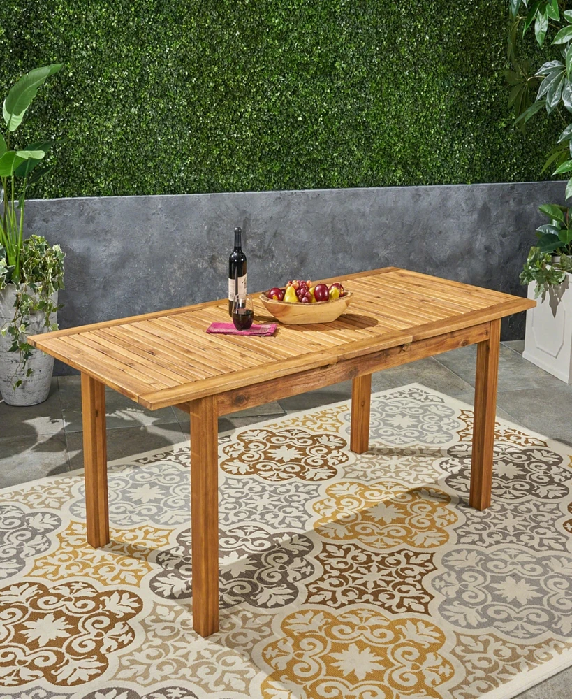 Simplie Fun Expandable Acacia Wood Dining Table: Perfect For Outdoor Gatherings