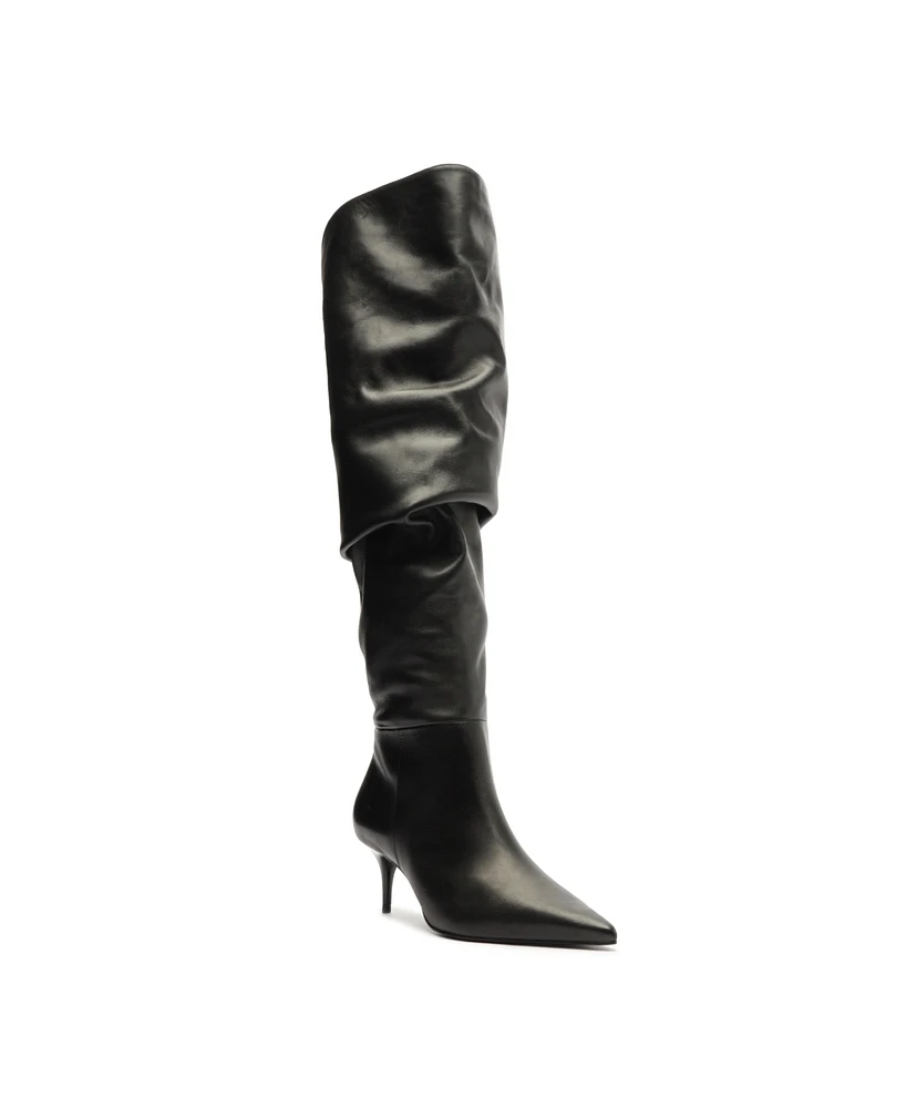 Schutz Women's Ashlee Mid Over the Knee Pointed Toe Boots