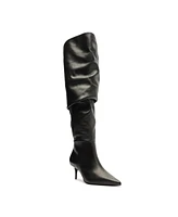 Schutz Women's Ashlee Mid Over the Knee Pointed Toe Boots