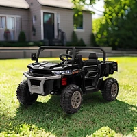 24V Ride On Truck 2 Seater Ride On Utv with 2x200W Motor Ride On Dump Truck with Dump Bed/Shovel Ride On Car with Remote Control Electric Vehicle with