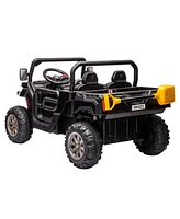 24V Ride On Truck 2 Seater Ride On Utv with 2x200W Motor Ride On Dump Truck with Dump Bed/Shovel Ride On Car with Remote Control Electric Vehicle with