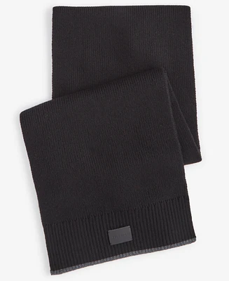 Cole Haan Men's Heritage Ribbed-knit Tipped Scarf