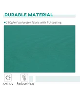 13' x 8' Retractable Awning, Patio Awnings, Sunshade Shelter w/ Manual Crank Handle, Uv & Water-Resistant Fabric and Aluminum Frame for Deck, Balcony,