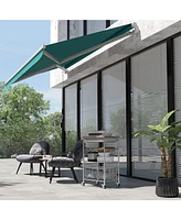 Streamdale Furniture 13' x 8' Retractable Awning, Patio Awnings, Sunshade Shelter w/ Manual Crank Handle, Uv & Water