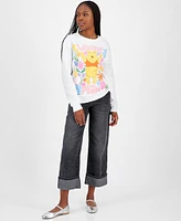 Disney Juniors' Winnie The Pooh Flower Graphic Sweatshirt