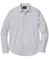 Bonobos Men's Slim Fit Long Sleeve Button-Front Grid-Pattern Tech Shirt