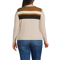 Lands' End Plus Long Sleeve Cozy Rib Henley Top