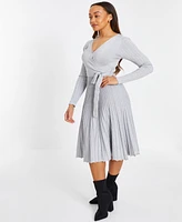 Quiz Women's Pleated Yarn Knitted Dress