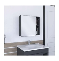 Depot E-shop Queets Medicine Single Door Cabinet, Two External Shelves