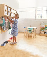 ECR4Kids Streamline 10-Section Hanging Coat Locker, Natural