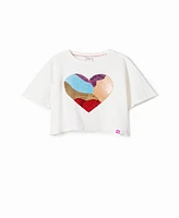 Desigual Girls Girls's Heart stripe dress