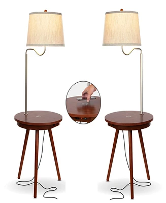 Owen Led Table and Lamp Bundle with Usb Charging Port (56")