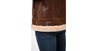 Men's Leather Sheepskin Jacket, Brown, Created for Macy's