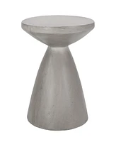 Sleek And Durable Concrete End Table For Effortless Outdoor Style