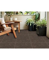 Plastic Composite Deck Tiles Set of 35pcs, Composite Decking Resist Rust, Water, Weather, Easy to Diy & Maintain, Ideal for Patios, Balconies, Rooftop