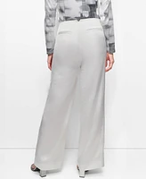 Dkny Women's Satin High-Rise Wide-Leg Pants