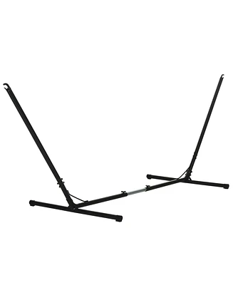 Streamdale Furniture Universal Hammock Stand 10-13ft Adjustable Steel Stand Space-Saving and Portable Carrying for Indoor and Outdoor Use, Black