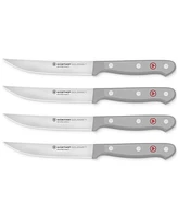 Wusthof Gourmet Gray 4-Piece Steel Steak Knife Set