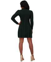 Jessica Howard Petite Ribbed Turtleneck Sweater Dress