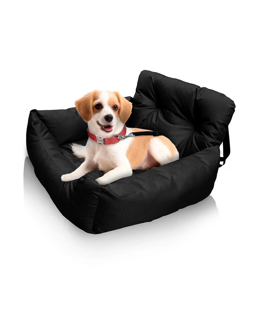 Co-Pilot Dog Beds for Cars, Booster Safety Car Seats for Small Dogs, Travel Pet Bed