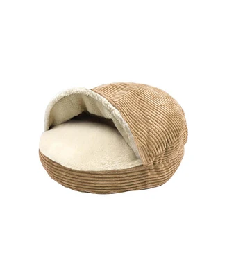 Details Cozy Pet Bed Cave, Hooded Dog Bed Dome for Small Medium Dogs