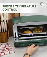 Willow Kitchen Compact Toaster Oven - Toasts and Bakes with 4 Slice or 9" Pizza Capacity, Crumb Tray, Baking Rack