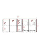 Depot E-shop Olimpo 150 Wall Double Door Cabinet,Two External Shelves, Two Interior Shelves