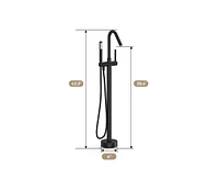 gaomon Freestanding Bathtub Faucet Tub Filler Floor Mount Bathroom Faucets Brass Single Handle with Hand Shower,Standing Tub Faucet