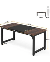 Tribesigns Executive Desk, Large Office Computer Desk with Thicken Frame, Modern Simple Workstation Business Furniture for Home Office