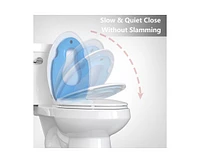 Gaomon Toilet Seat Elongated,Toilet Seat with Toddler Seat Built in, Potty Training Toilet Seat Elongated Fits Both Adult and Child, with Soft Close,