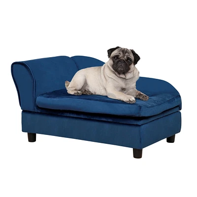 Simplie Fun Luxury Fancy Dog Bed for Small Dogs with Hidden Storage, Small Dog Couch with Soft 3" Foam, Dog Sofa Bed, Cushy Dog Bed, Modern Pet Furnit