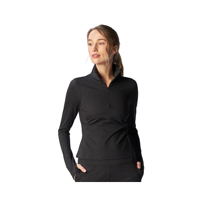 G Lifestyle Clothing Women's Soft 1/4 Zip Long Sleeve Top