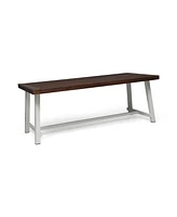 Carlisle Industrial Outdoor Dining Table: Modern Metal And Acacia Wood For 8