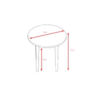 Streamdale Furniture Sophisticated Round Coffee Table: 550mm Diameter, High Foot Design