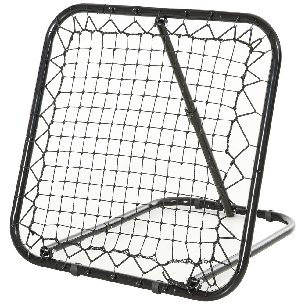 Streamdale Furniture Soccer Rebounder Net, 3' x 3', Angle Adjustable Portable Training Goal Net with Quick Folding Design, Sturdy Metal Tube