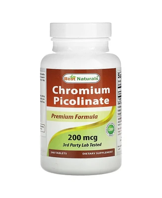 Best Naturals Chromium Picolinate Tablet, 200 mcg, 240 Count