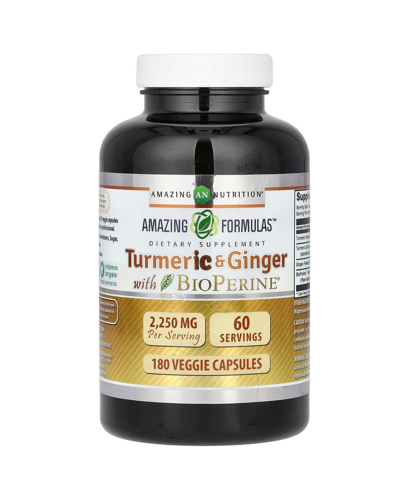 Amazing Nutrition Turmeric & Ginger with BioPerine 2 250 mg