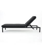 Simplie Fun Navan Chaise Lounge - Dark Grey