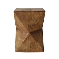 Waylon Abstract Hourglass Side Table: Hand-Painted, Lightweight Concrete, Indoor/Outdoor
