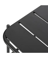 Modern Matte Metal Side Table: Enhance Your Outdoor Oasis
