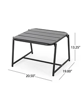 Simplie Fun Modern Matte Metal Side Table: Enhance Your Outdoor Oasis