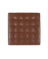 Luxurious Faux Leather Ottoman With Ample Storage And Soft-Close Hinges