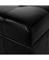 Isabella Faux Leather Ottoman: Elegance And Storage In One