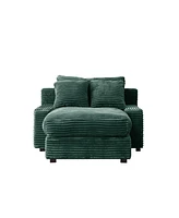 Streamdale Furniture Modern Luxury Sofa Couch for Living Room Quality Corduroy Upholstery Sleeper Sofa Bed Daybed Green