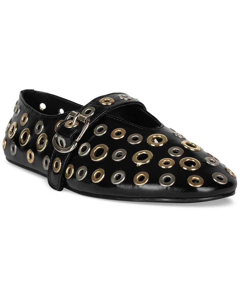 Jeffrey Campbell Holed Grommetted Mary-Jane Flats