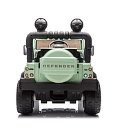 Streamdale Furniture Licensed 2015 Land Rover Defender 90,24V Kids Ride On Xxl Car W/Parents Control,2wd