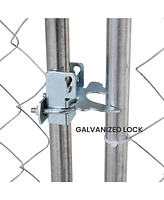 Dog Kennel Outdoor with Waterproof Canopy 181" 181" 71.65"