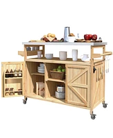 Outdoor Kitchen Island with 1.2" Stainless Steel Top